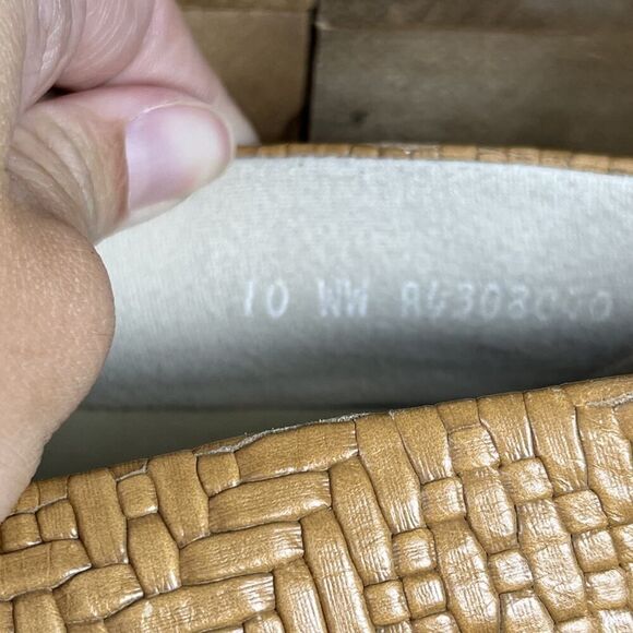 SAS San Antonio Shoemakers Sz 10 WW Comfort Leather Maui Wheat Cap Toe Flats - Picture 9 of 10